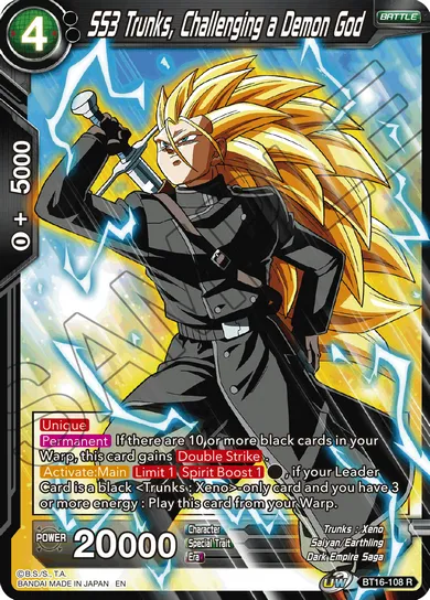 SS3 TRUNKS, CHALLENGING A DEMON GOD