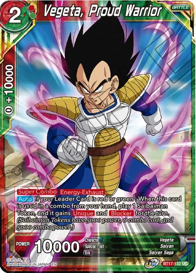 VEGETA, PROUD WARRIOR