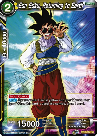 SON GOKU, RETURNING TO EARTH