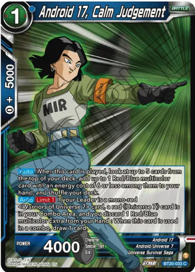 ANDROID 17, CALM JUDGEMENT