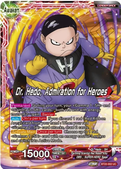 DR. HEDO, ADMIRATION FOR HEROES