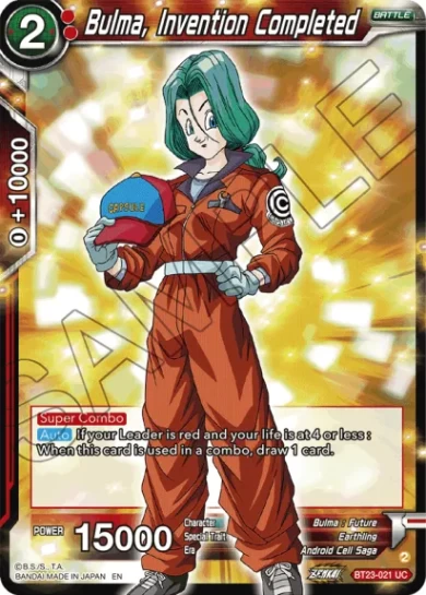 BULMA, INVENTION COMPLETED