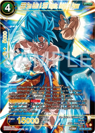 SSB SON GOKU & SSB VEGETA, HEIGHT OF POWER