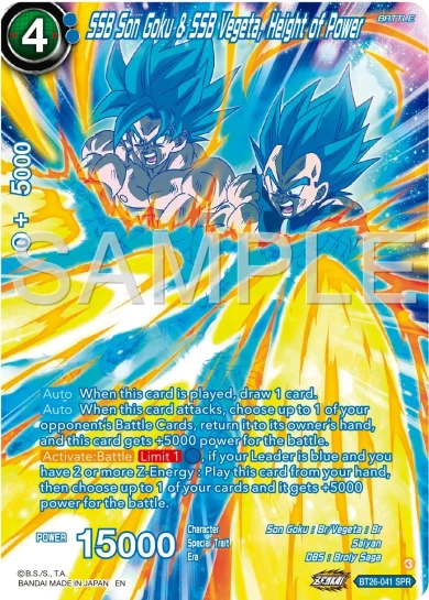 SSB SON GOKU & SSB VEGETA, HEIGHT OF POWER