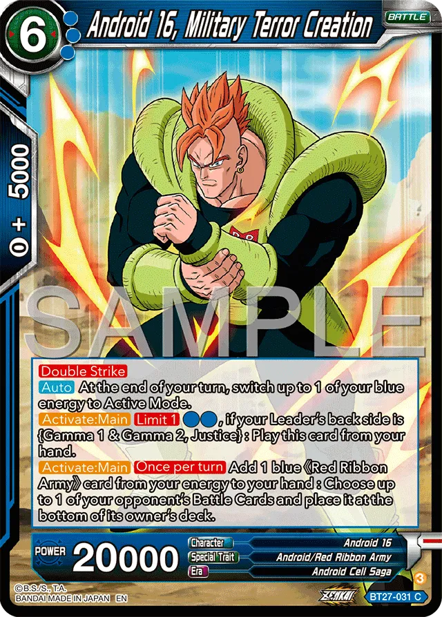 ANDROID 16, MILITARY TERROR CREATION