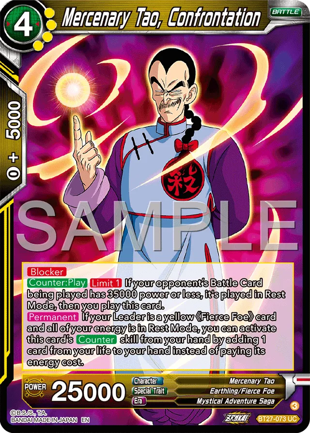 MERCENARY TAO, CONFRONTATION