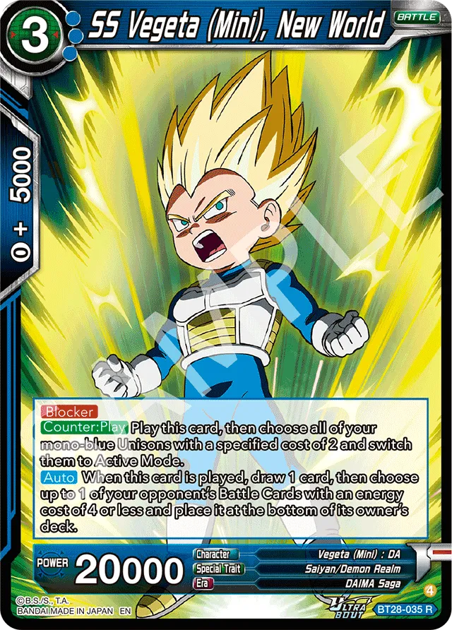 SS VEGETA (MINI), NEW WORLD