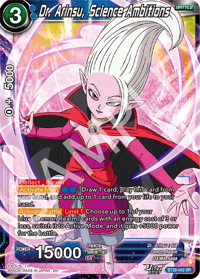 DR. ARINSU, SCIENCE AMBITIONS