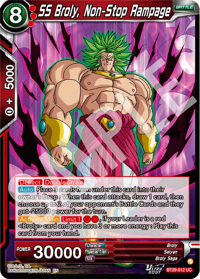 SS BROLY, NON-STOP RAMPAGE