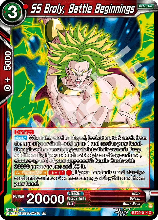 SS BROLY, BATTLE BEGINNINGS