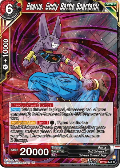 BEERUS, GODLY BATTLE SPECTATOR