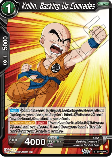 KRILLIN, BACKING UP COMRADES