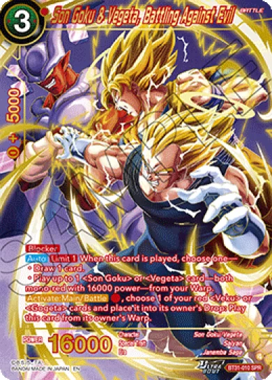 SON GOKU & VEGETA, BATTLING AGAINST EVIL