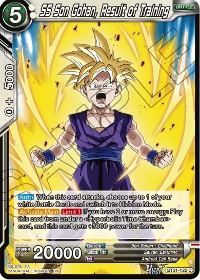 SS SON GOHAN, RESULT OF TRAINING