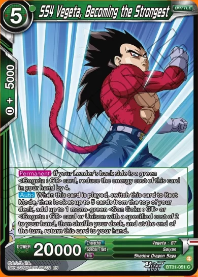 SS4 VEGETA, BECOMING THE STRONGEST