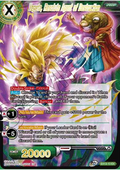 VEGETA, RESOLUTE AGENT OF DESTRUCTION