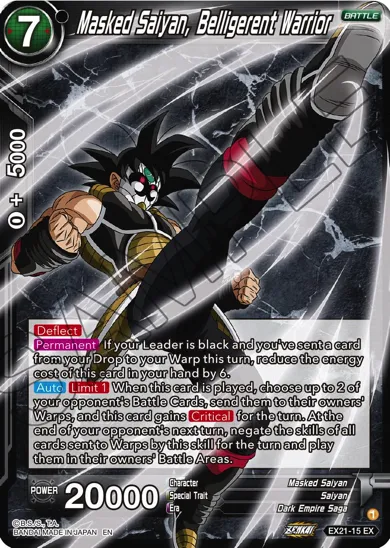 MASKED SAIYAN, BELLIGERENT WARRIOR