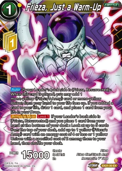 FRIEZA, JUST A WARM-UP