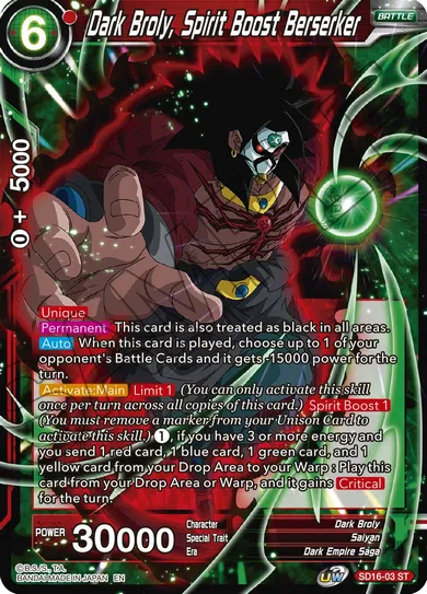 DARK BROLY, SPIRIT BOOST BERSERKER