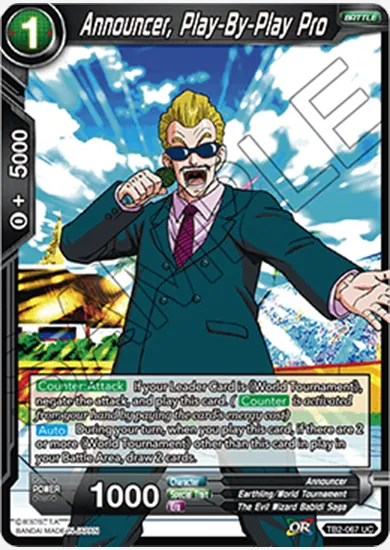 ANNOUNCER, PLAY-BY-PLAY PRO
