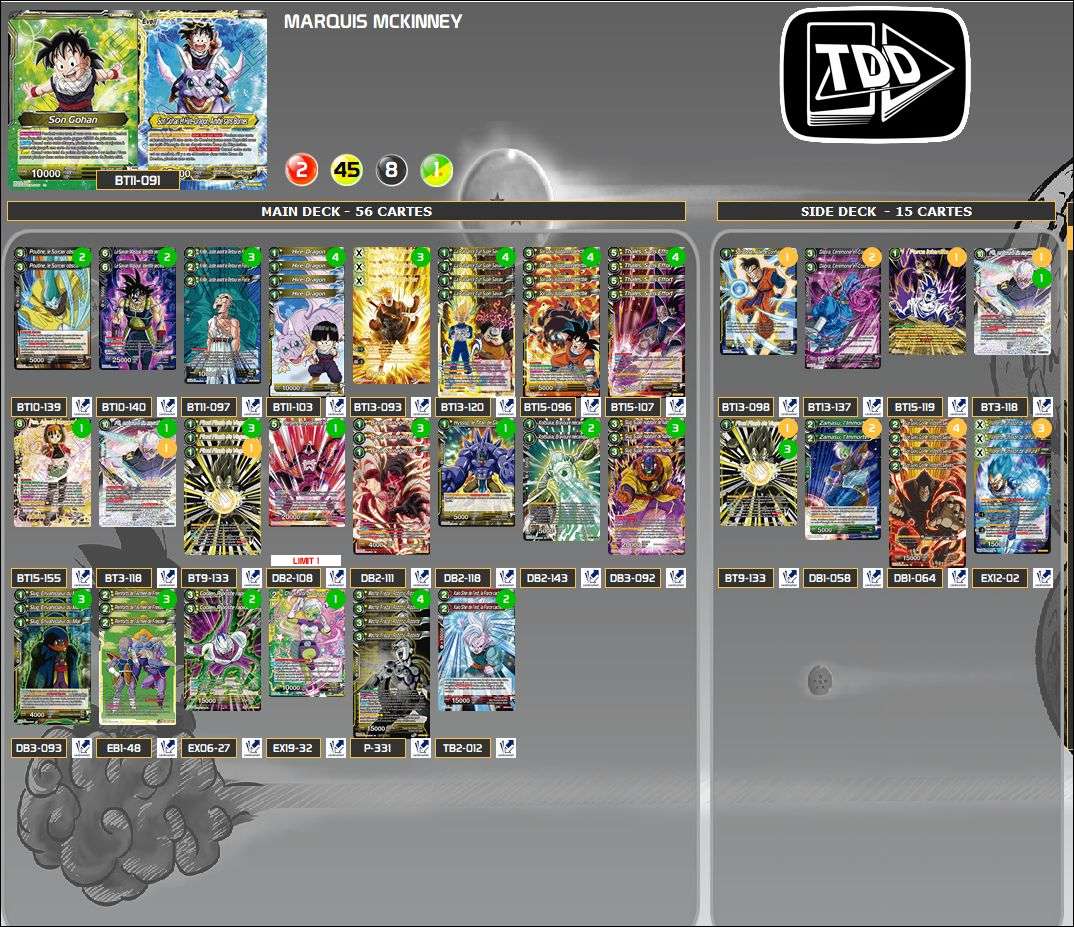 Decklist image · Marquis McKinney