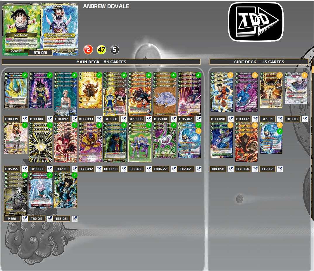 Decklist de Andrew Dovale