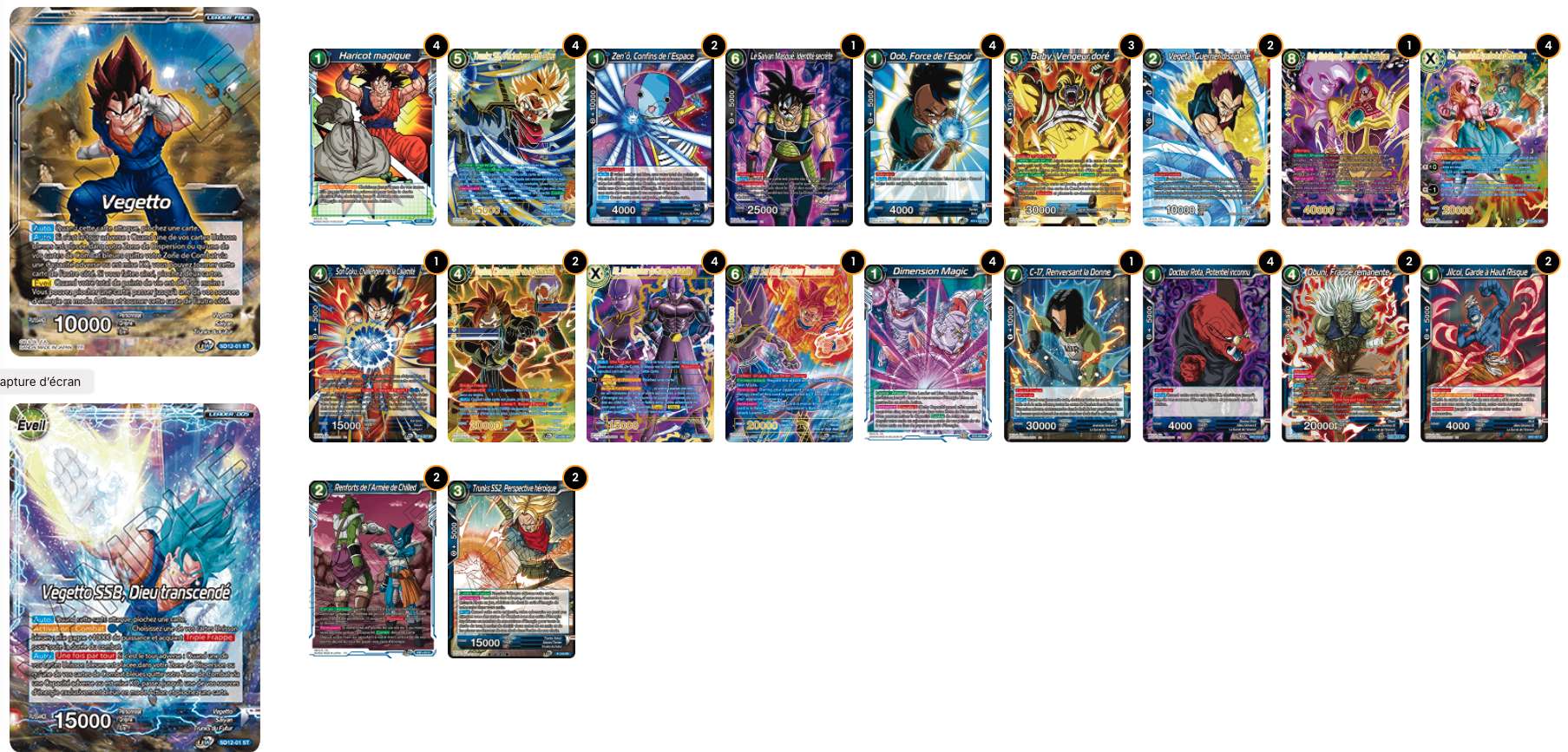 Decklist de Noah