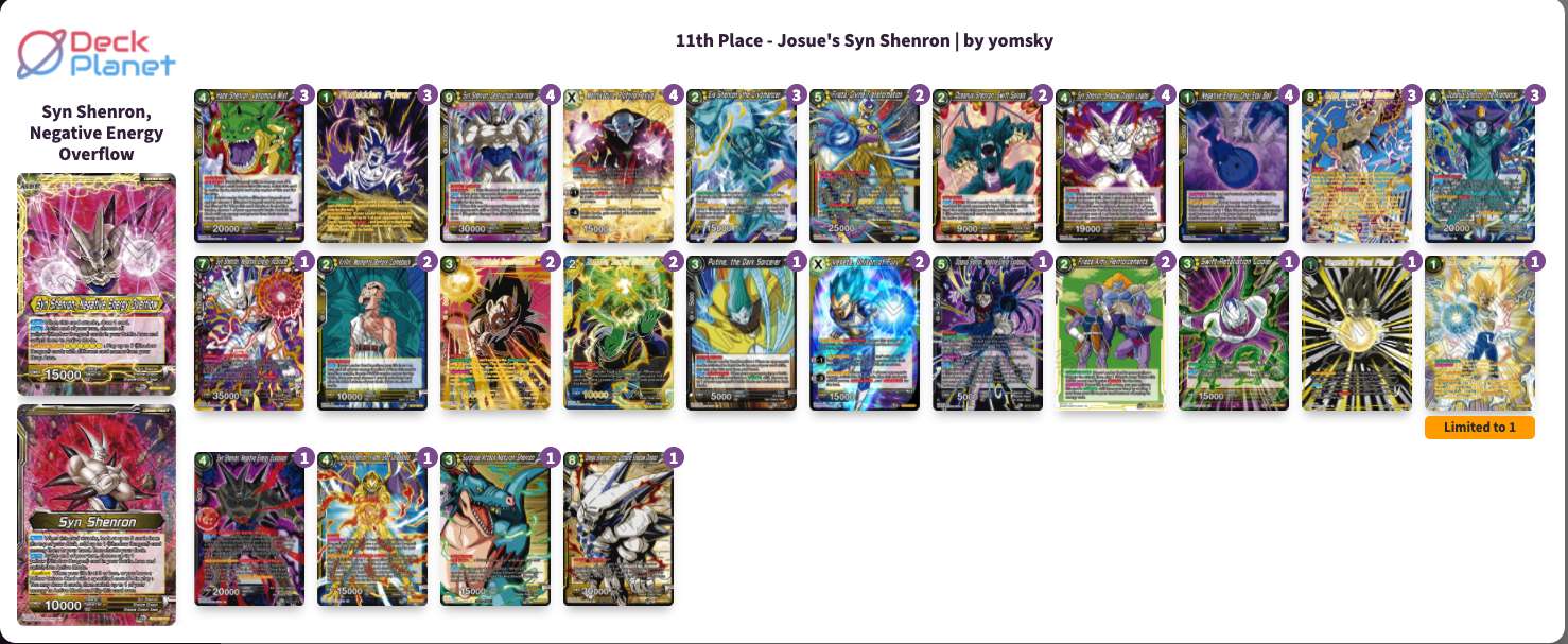 Decklist image · Josue Zuniga