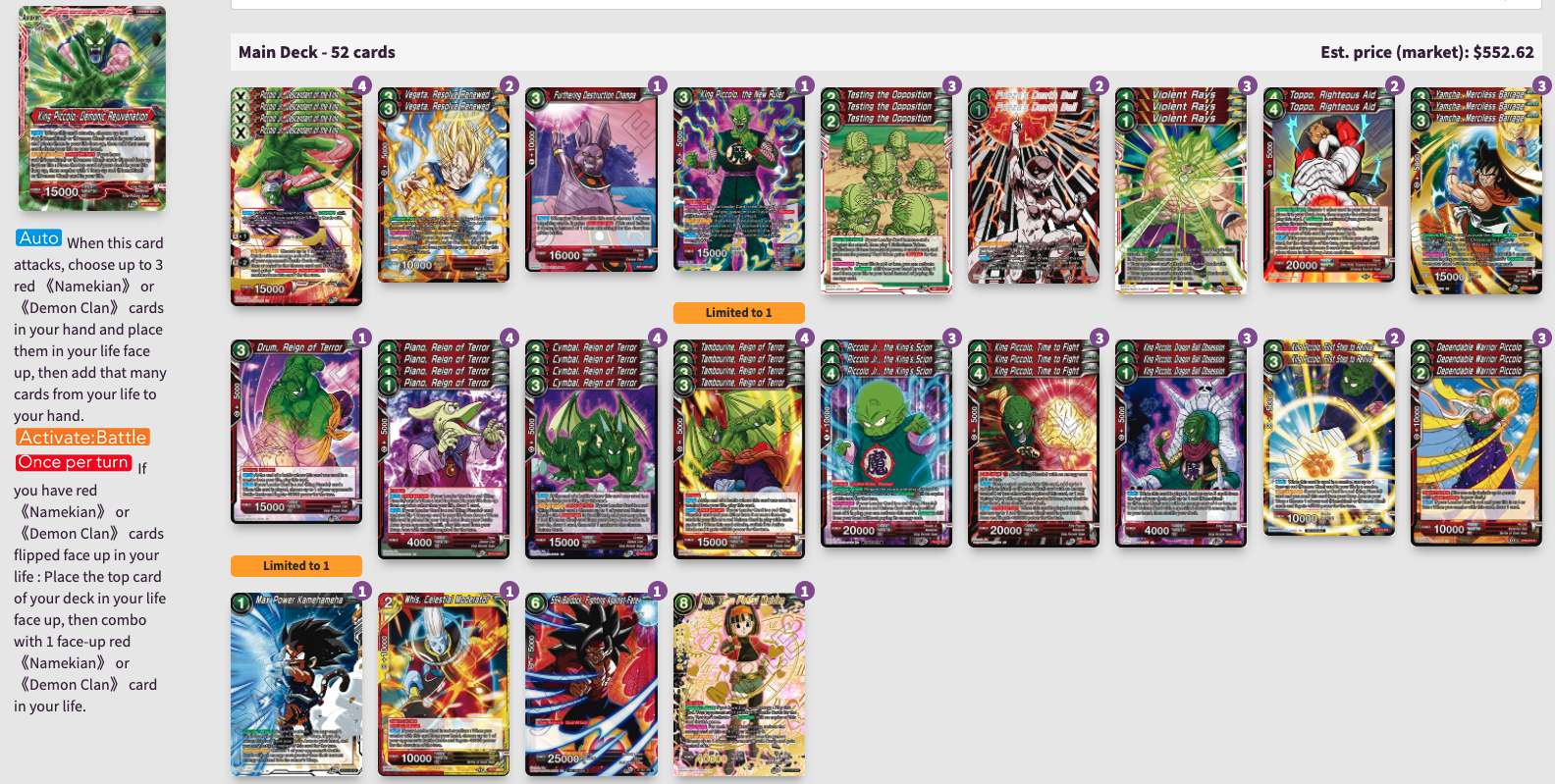 Decklist de Ensar Dibekli