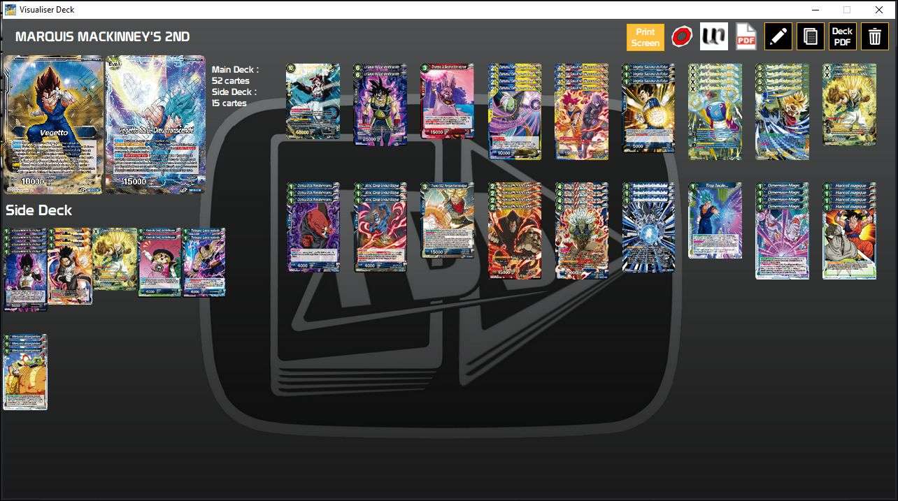 Decklist de Marquis McKinney