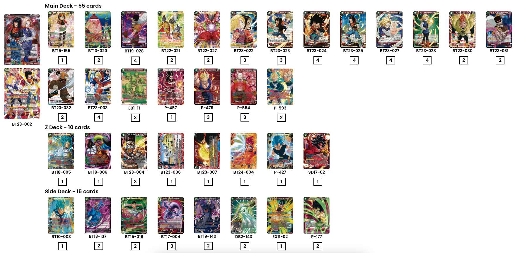 Decklist de MajinVega