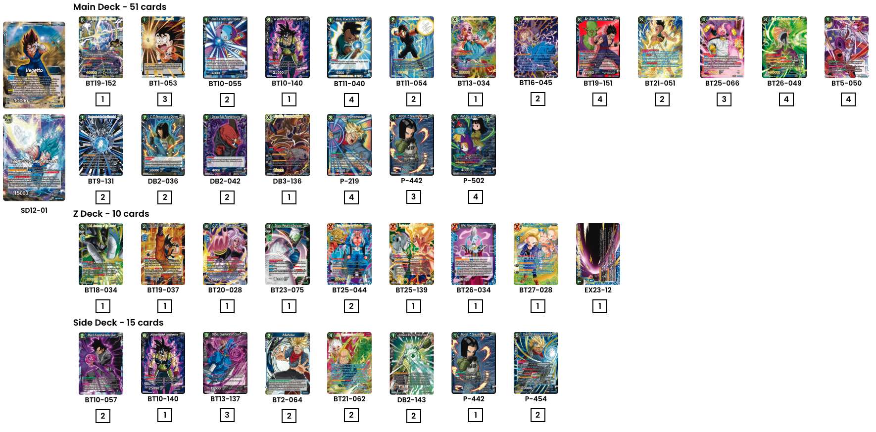 Decklist de Dsdean