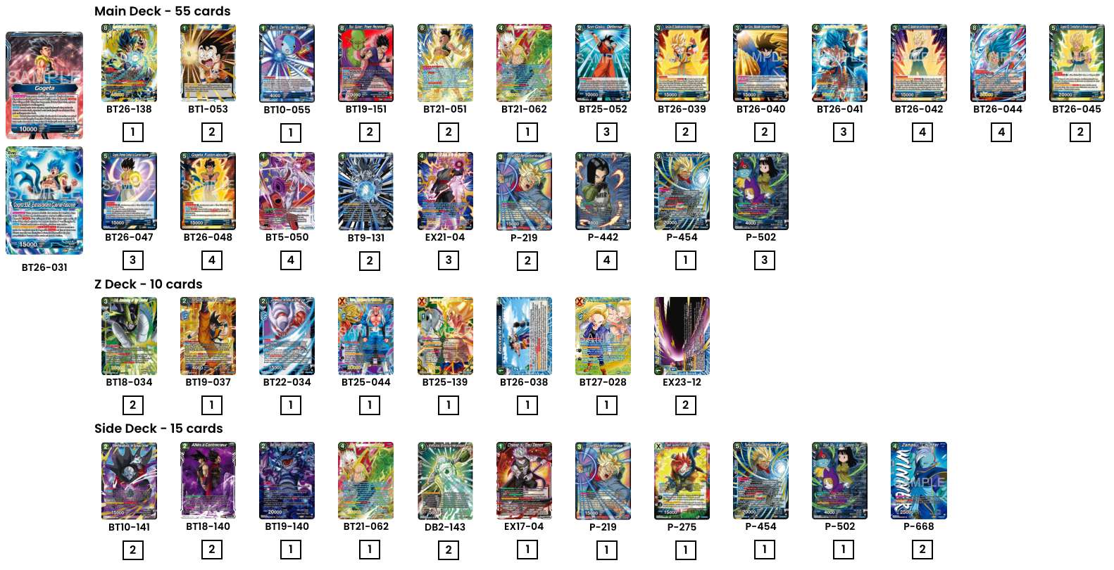 Decklist de Infamous