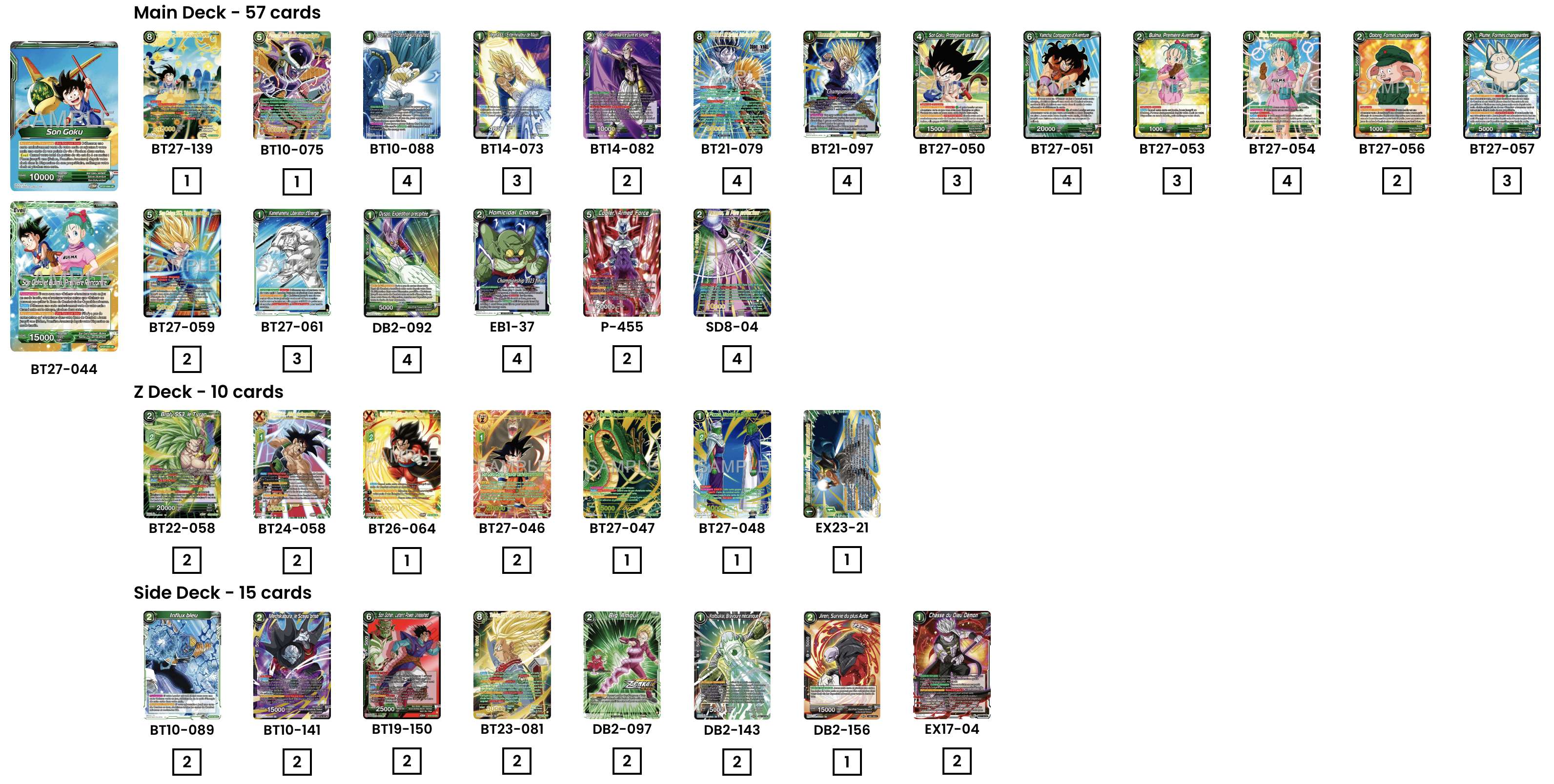 Decklist de Randoms