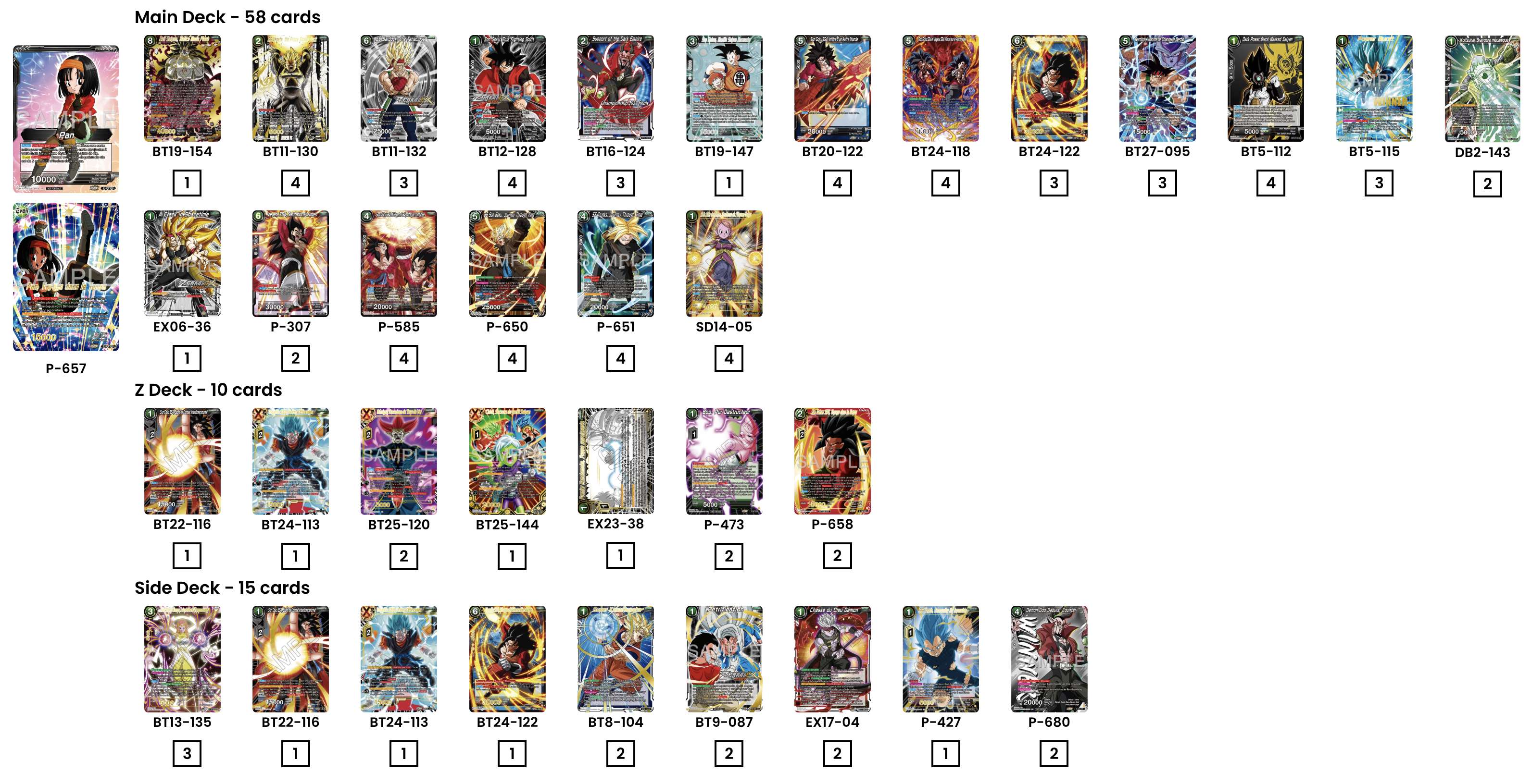 Decklist de Nic
