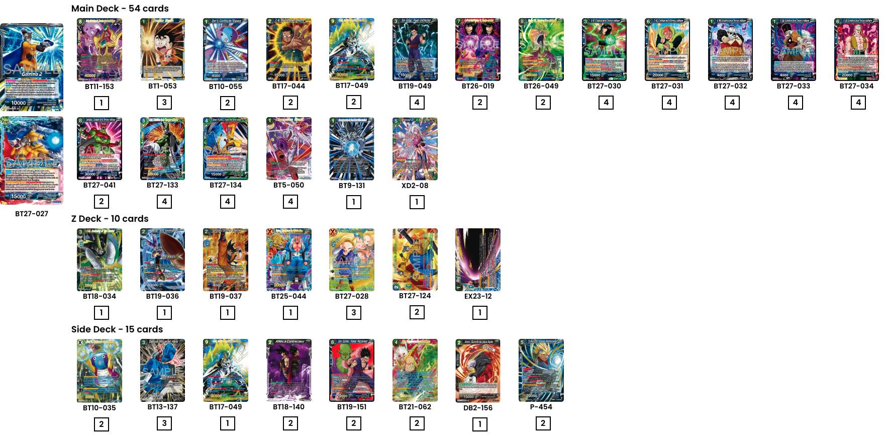 Decklist de Jay