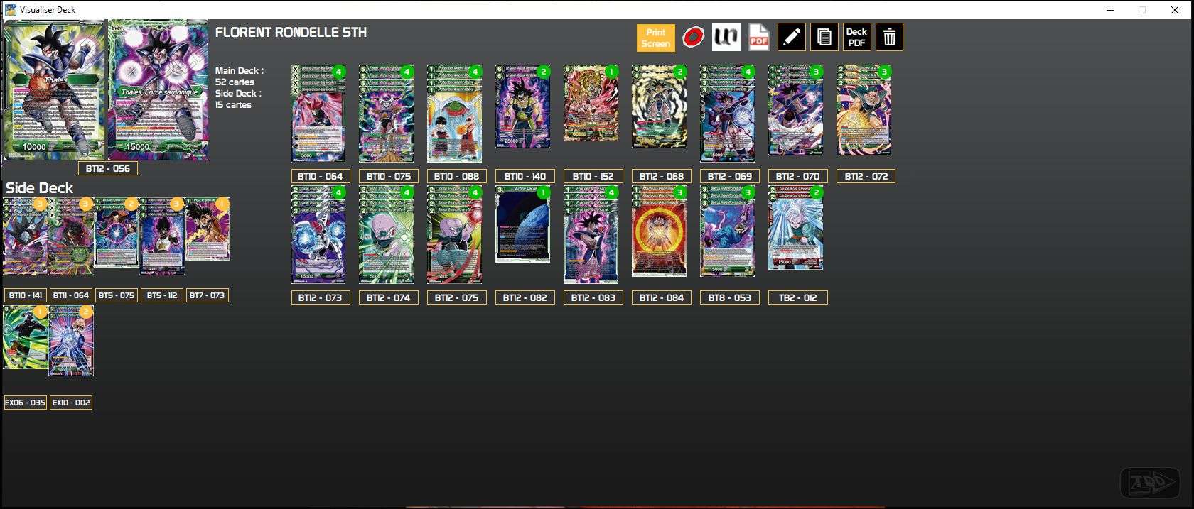 Decklist de Florent Rondelle