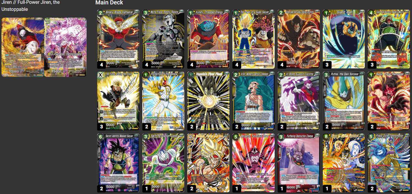 Decklist de Grady Hughes