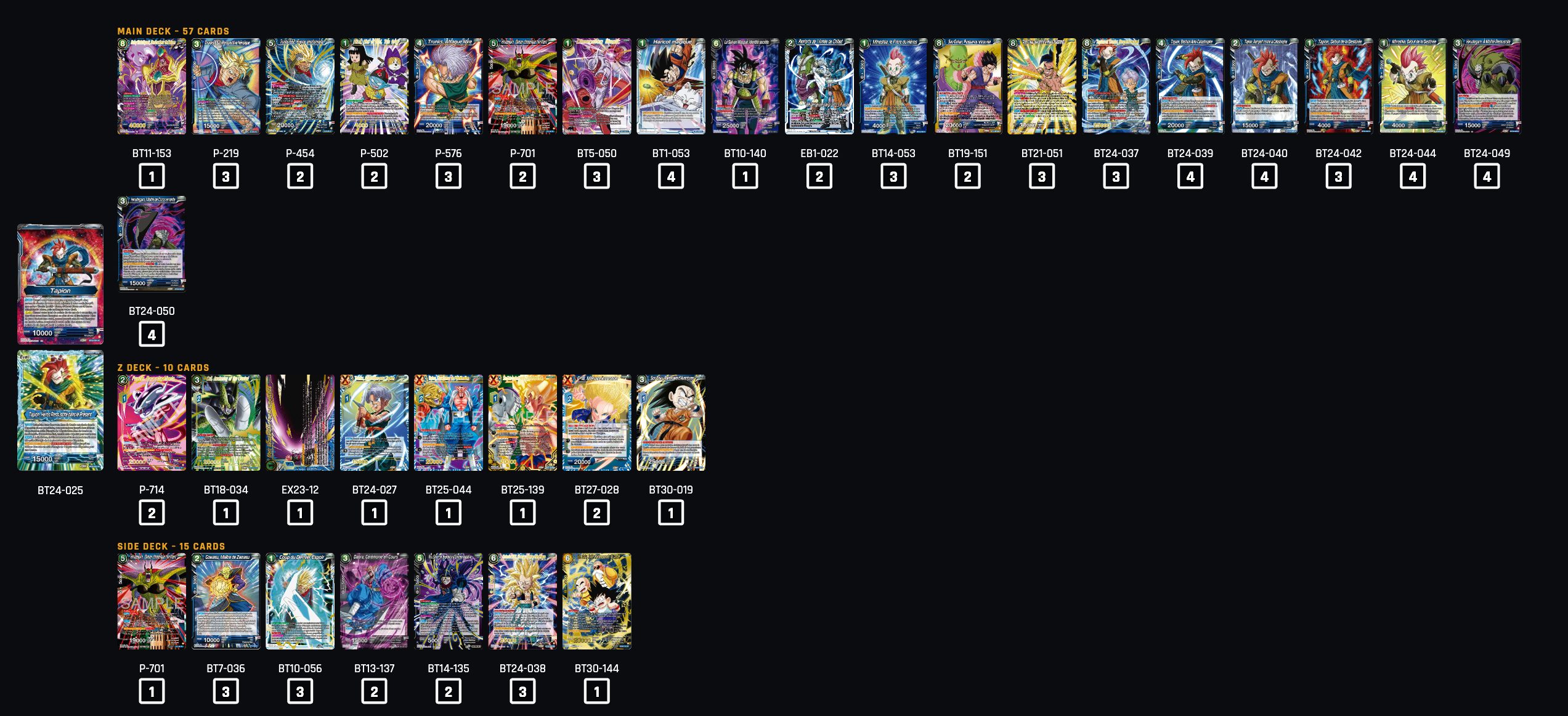 Decklist de M