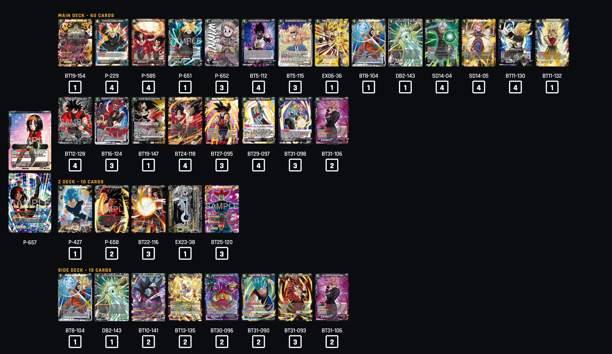 Decklist de Danio